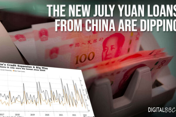 The new July yuan loans from China are dipping