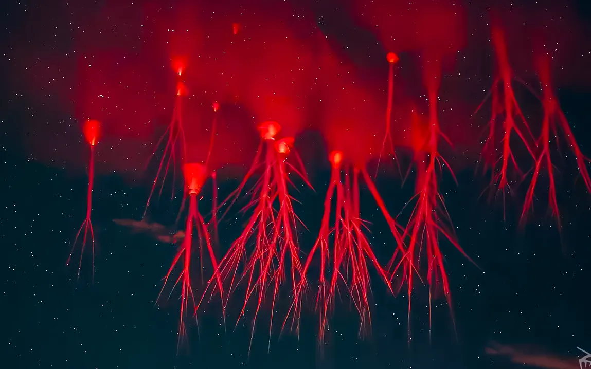 Mysterious Dance of Red Sprite