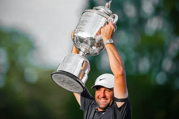Scheffler Wins PGA Title After Late Surge Past Jon Rahm