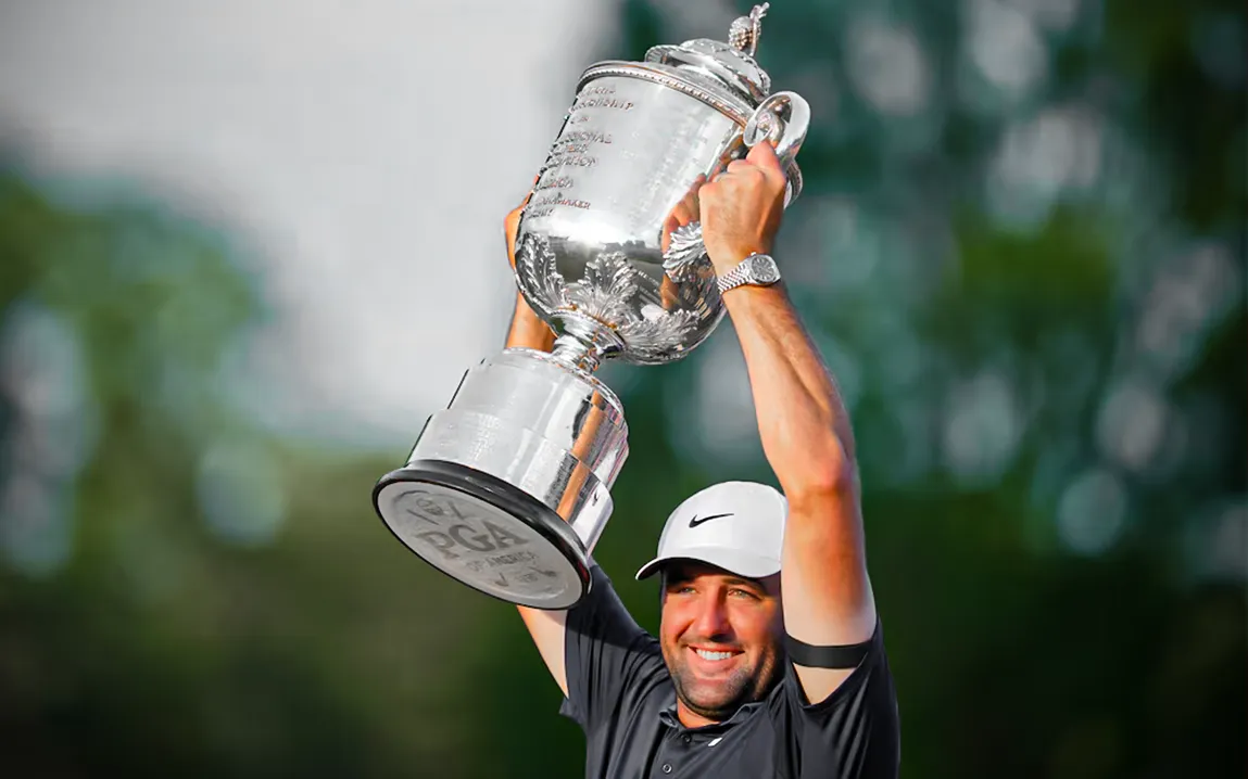 Scheffler Wins PGA Title After Late Surge Past Jon Rahm